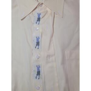 Bobby Jones Collection XL Yellow Shirt Italy EUC Embroidered Golfer Lux Heritage